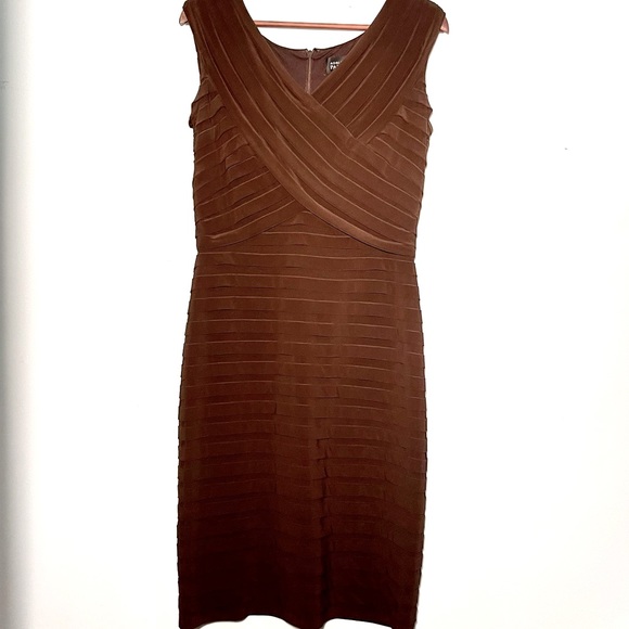 Gorgeous Adriana Papell Brown Formal Dress 12 - Picture 1 of 8